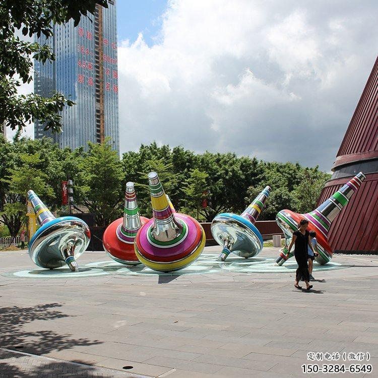 園林陀螺雕塑 大型景觀雕塑 中式地標(biāo)雕塑