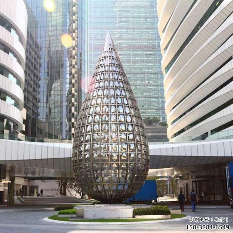 剪紙水珠雕塑 切面燈光雕塑 政府雕塑