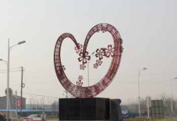 公園愛心雕塑 創意企業雕塑 美陳雕塑