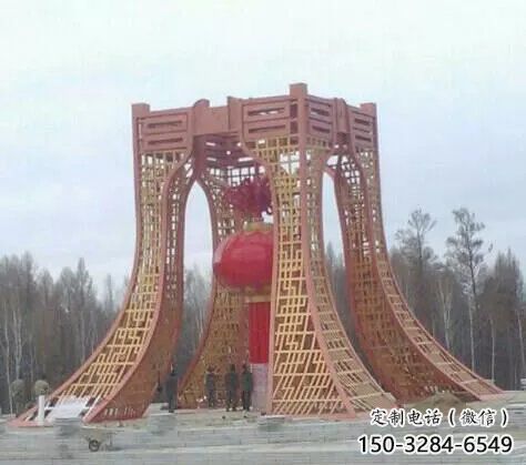 廣場燈籠雕塑 抽象雕塑 烤漆雕塑