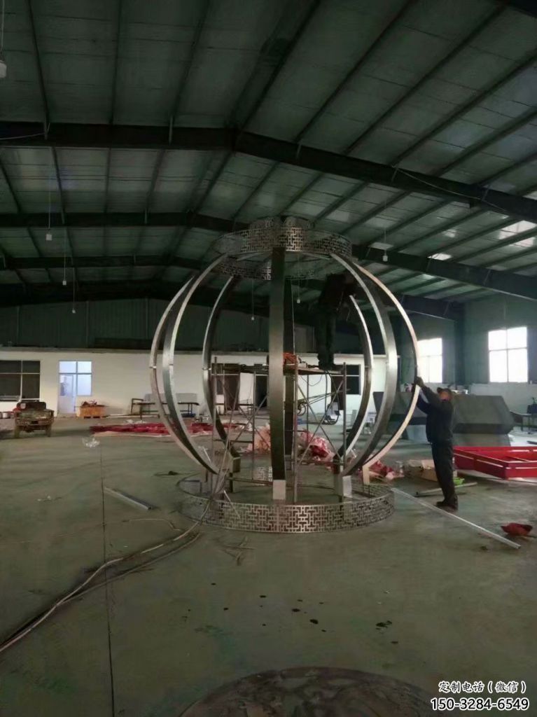 噴漆燈籠雕塑 中式村口雕塑 草地雕塑