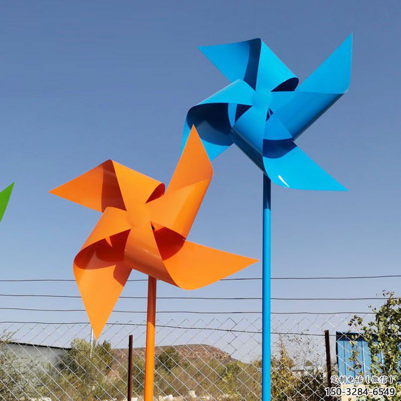 風(fēng)車雕塑 景觀風(fēng)動(dòng)雕塑 噴漆旋轉(zhuǎn)雕塑