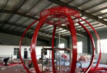 創(chuàng)意燈籠雕塑 啞光雕塑 公園雕塑