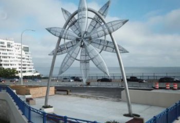 商業(yè)街風(fēng)車雕塑 烤漆旋轉(zhuǎn)雕塑 彩繪旋轉(zhuǎn)雕塑