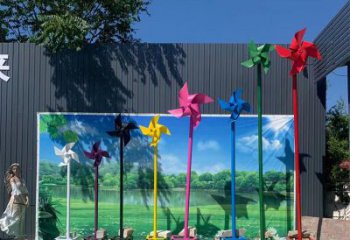 室內(nèi)風(fēng)車雕塑 仿真風(fēng)動雕塑 大型旋轉(zhuǎn)雕塑