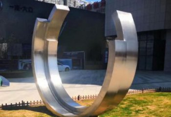 房地產(chǎn)月牙雕塑 現(xiàn)代雕塑 幾何月亮牙雕塑