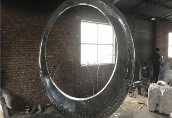 廣場月牙雕塑 抽象雕塑 烤漆月亮牙雕塑