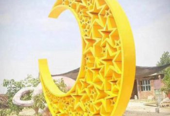 歐式月牙雕塑 抽象希望月亮牙雕塑 景觀雕塑