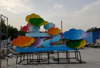房地產云彩雕塑 現代云團雕塑 幾何祥云雕塑