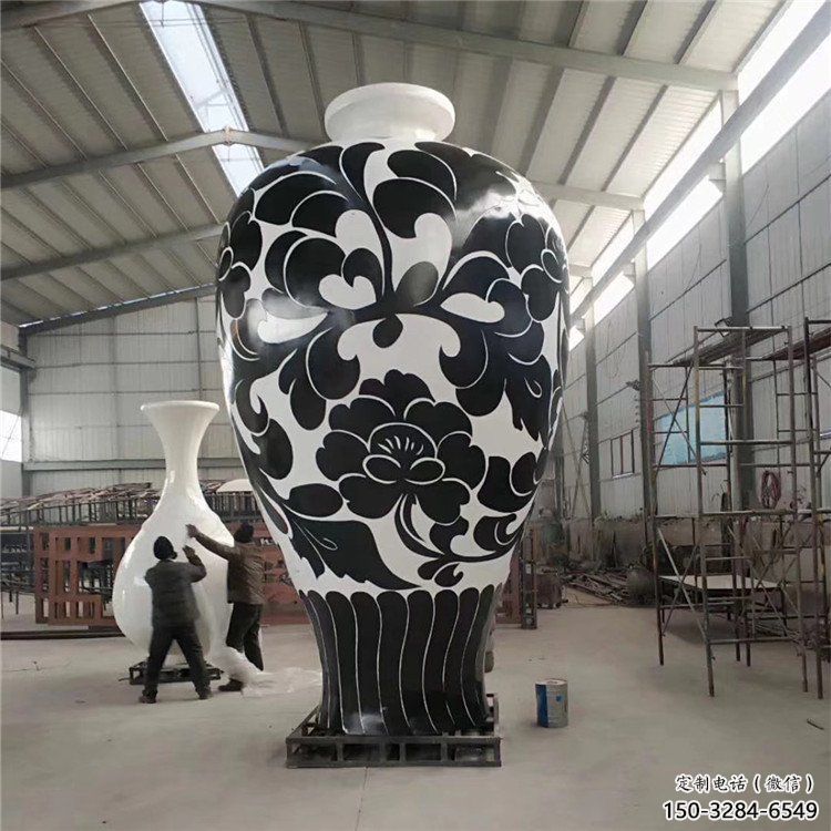 村口花瓶雕塑 啞光雕塑 公園瓶子雕塑