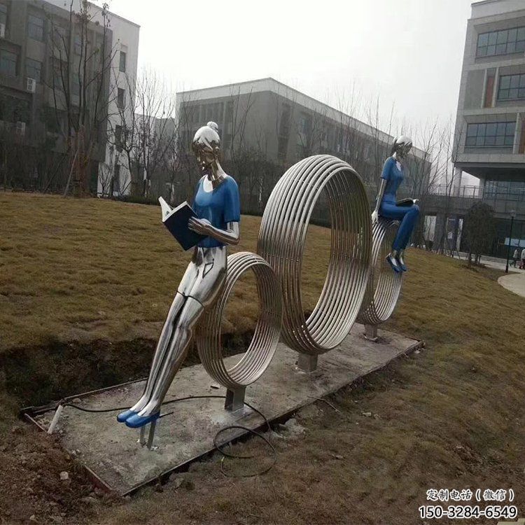 公園自行車雕塑 戶外體育雕塑 抽象運動員雕塑