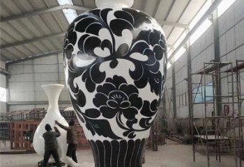 村口花瓶雕塑 啞光雕塑 公園瓶子雕塑