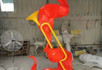 政府喇叭雕塑 仿真景觀雕塑 烤漆雕塑