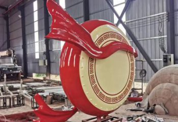 房地產大鼓雕塑 現代鑼鼓雕塑 幾何雕塑