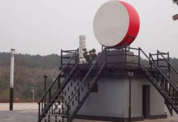 戶外大鼓雕塑 噴漆鑼鼓雕塑 燈光雕塑