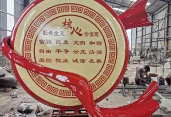 室內大鼓雕塑 仿真鑼鼓雕塑 大型雕塑