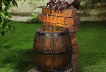 公園酒壇子雕塑 創(chuàng)意企業(yè)酒壇雕塑 美陳酒文化雕塑