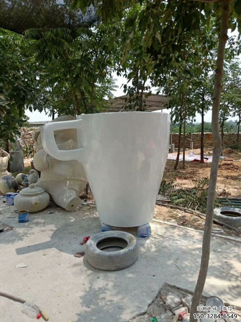 住宅小區(qū)酒杯雕塑 啞光杯子雕塑 公園酒杯子雕塑