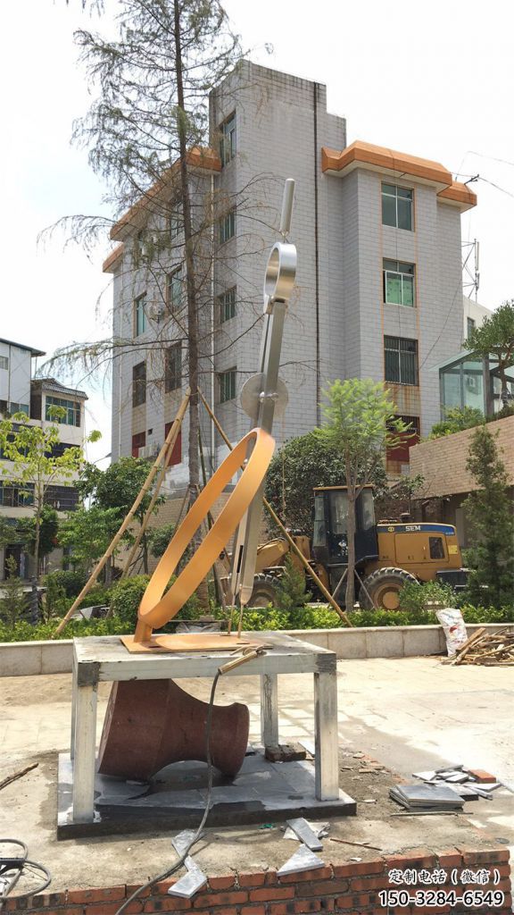 圓規(guī)雕塑 景觀景觀雕塑 噴漆標(biāo)識(shí)雕塑