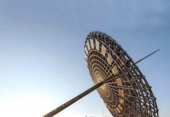 戶外日晷雕塑 噴漆計時雕塑 抽象雕塑