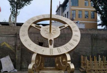 街道日晷雕塑 現代計時雕塑 彩繪雕塑