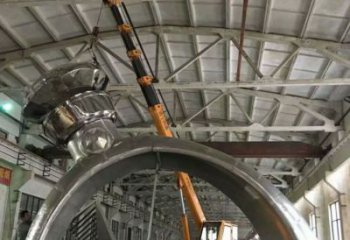 仿真指環雕塑 電鍍現代標識雕塑 部隊戒指環雕塑