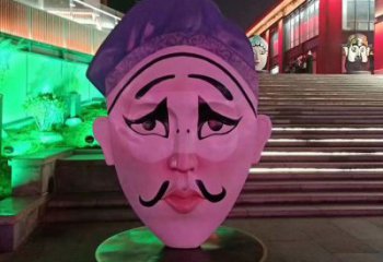 房地產臉譜雕塑 剪影景觀擺件 鍛造雕塑