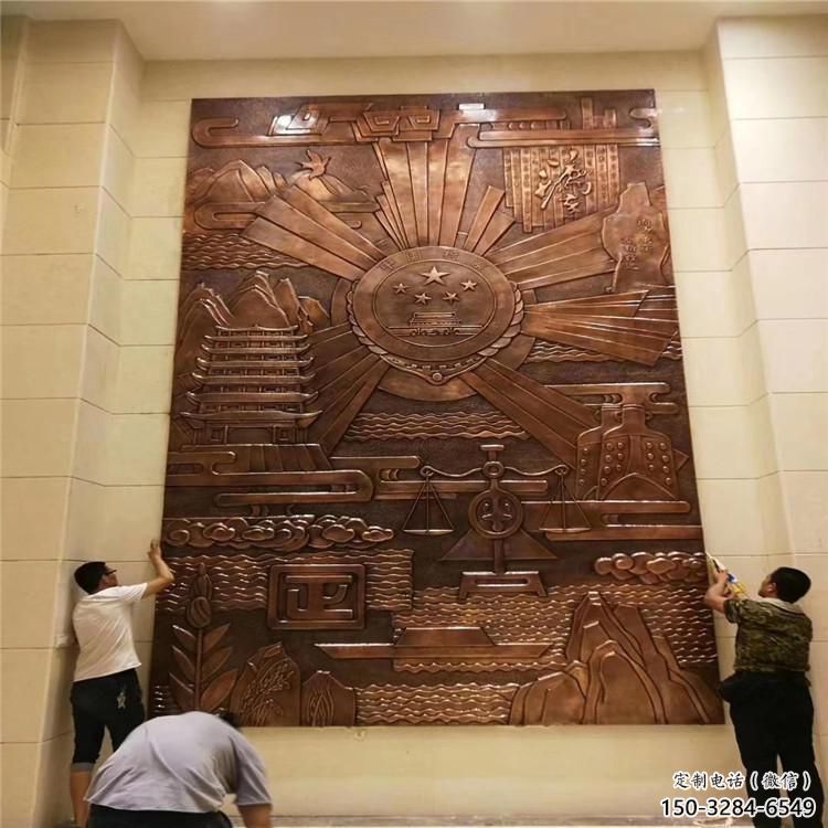 校徽雕塑 異形噴水浮雕雕塑 農村景墻雕塑