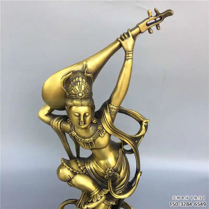 公園琵琶雕塑 戶外樂(lè)器雕塑 抽象音樂(lè)雕塑