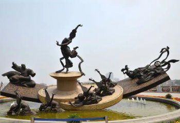 別墅區琵琶雕塑 大型別墅區音樂雕塑 剪影樂器雕塑