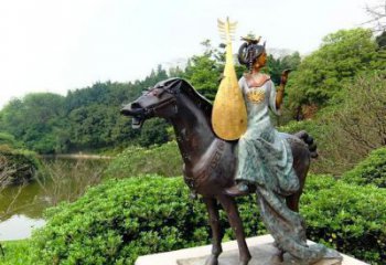 酒店琵琶雕塑 景觀樂器雕塑 現(xiàn)代音樂雕塑