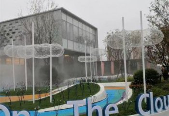 仿古云梯雕塑 騰飛梯子雕塑 房地產云朵雕塑