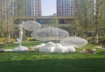 懸空云梯雕塑 大型別墅區(qū)云朵雕塑 農(nóng)村梯子雕塑