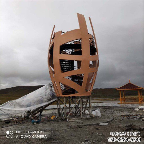 烤漆鳥籠雕塑 鋼管籠子雕塑 室內鳥籠子雕塑