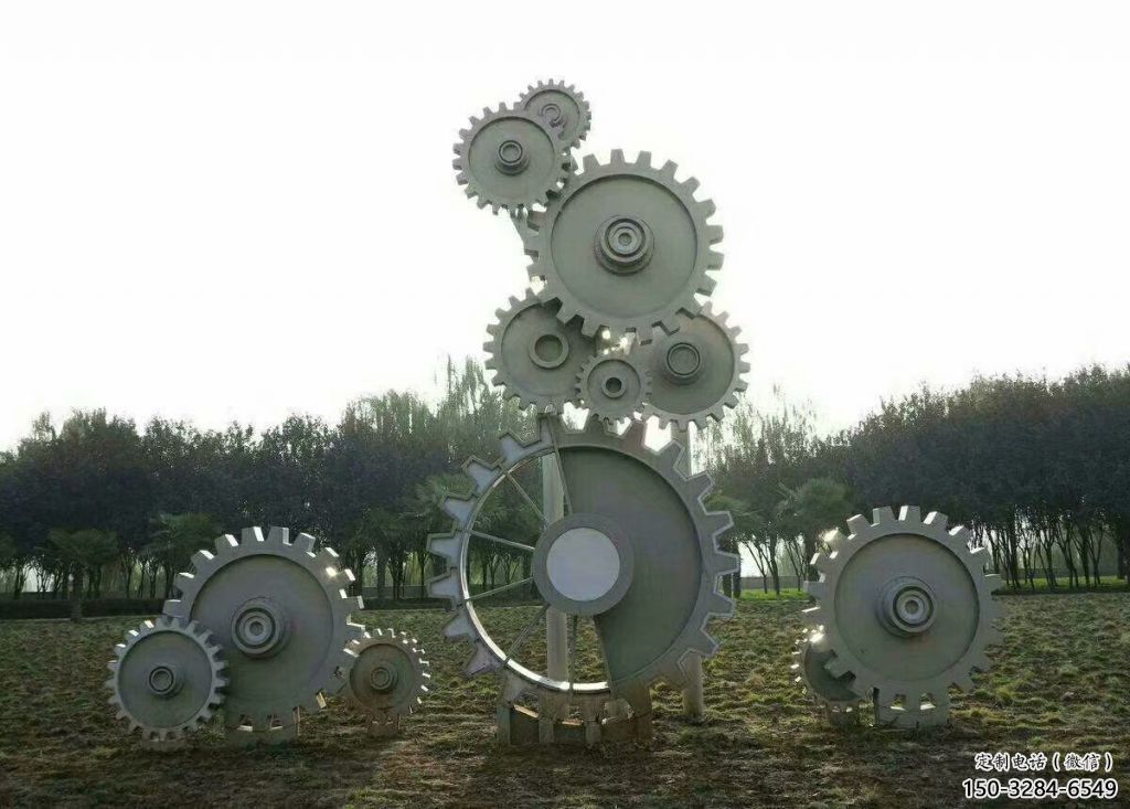 房地產(chǎn)齒輪雕塑 剪影工業(yè)雕塑 鍛造機(jī)械雕塑
