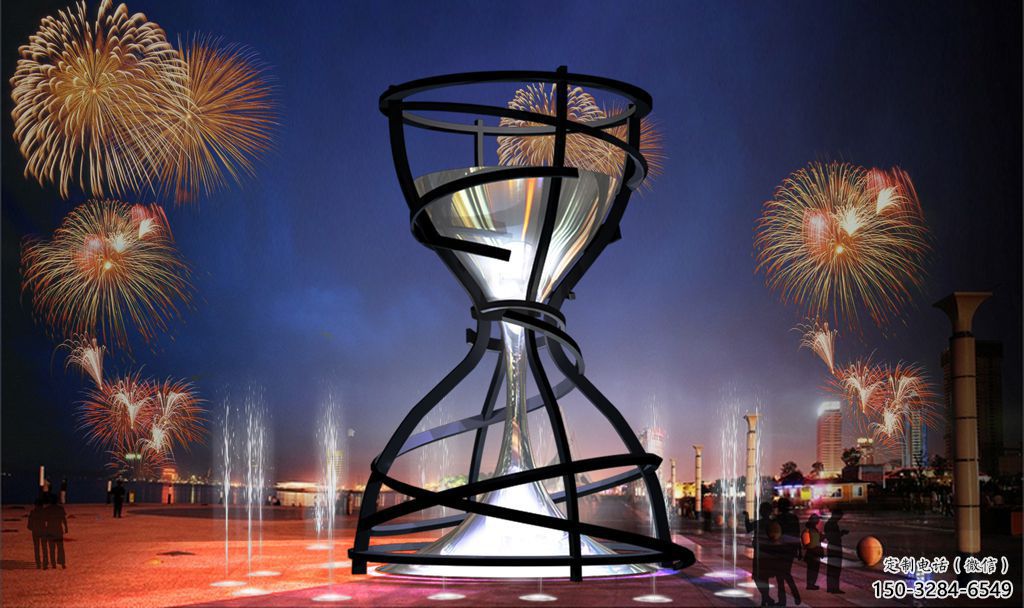 仿古沙漏雕塑 騰飛漏斗雕塑 房地產(chǎn)雕塑