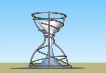 噴漆沙漏雕塑 中式村口漏斗雕塑 草地雕塑