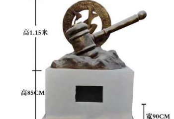 大型商場錘子雕塑 仿真法錘雕塑 鏡面法治雕塑