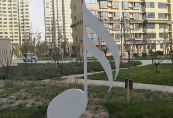 鋼管樂譜雕塑 異形噴水符號雕塑 農村音樂雕塑