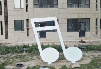 鏡面樂譜雕塑 烤漆大型音樂雕塑 彩繪符號雕塑
