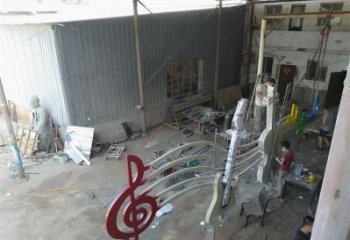 樂譜雕塑 景觀校園音樂雕塑 商業(yè)街符號(hào)雕塑