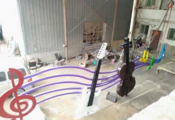 樂譜雕塑 拉絲符號(hào)雕塑 步行街音樂雕塑