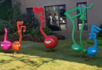 中式樂譜雕塑 啞光符號(hào)雕塑 游樂場(chǎng)音樂雕塑