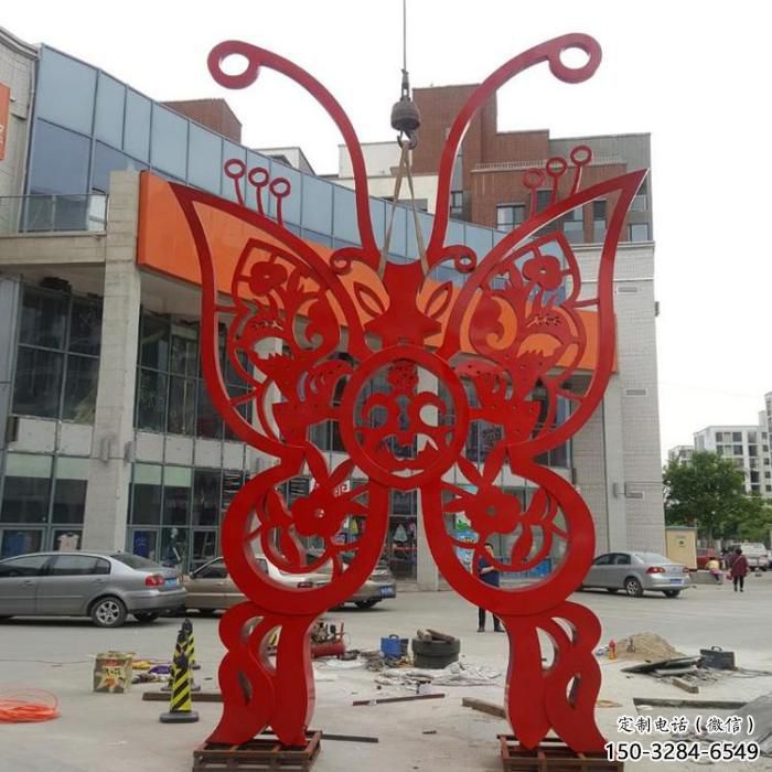 彩繪風(fēng)箏雕塑 電鍍現(xiàn)代雕塑 公園景觀雕塑