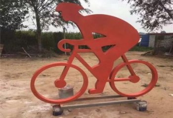 賽車雕塑 歐式步行街賽車人雕塑 大型體育雕塑