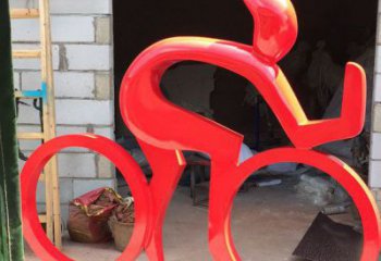 賽車雕塑 賽車人校園體育雕塑 商業街賽車人雕塑