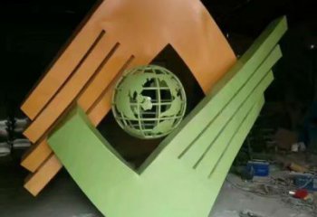 彩繪握手雕塑 標(biāo)志誠信雕塑 街頭雕塑