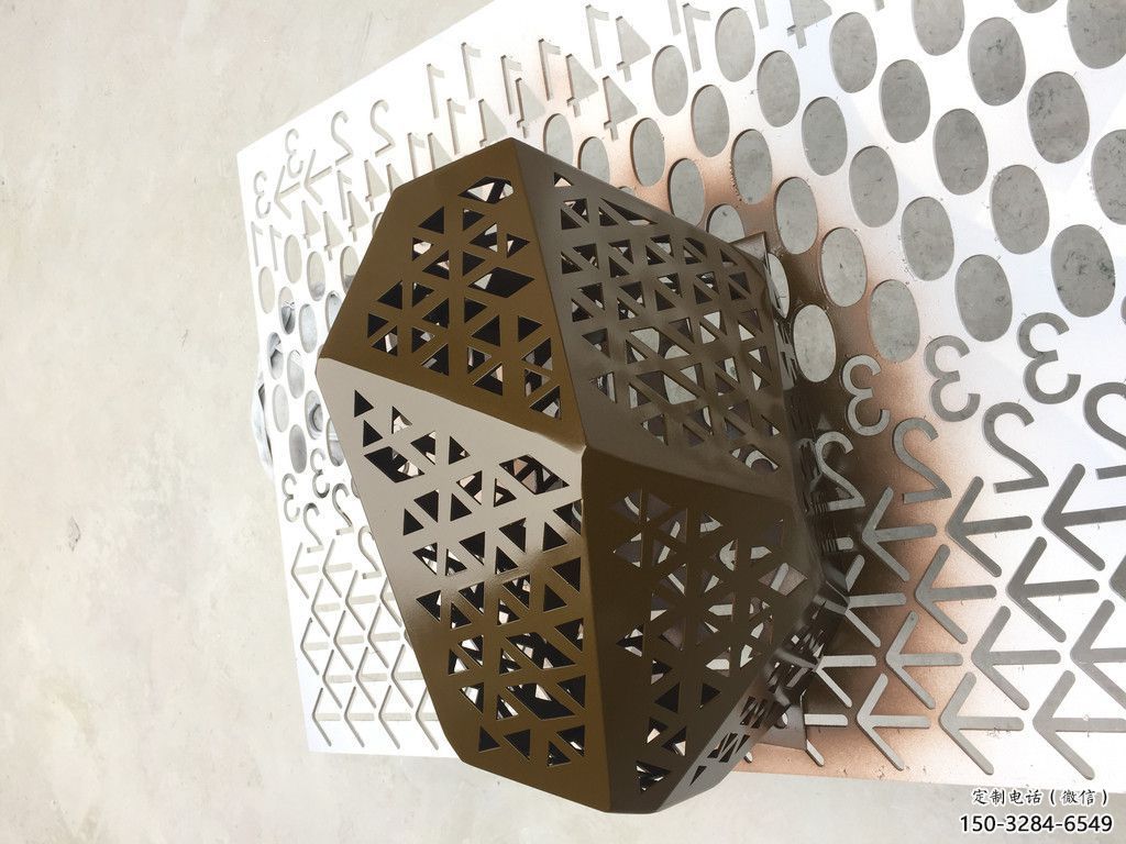 彩繪石塊雕塑 電鍍現代景觀石雕塑 公園石頭雕塑