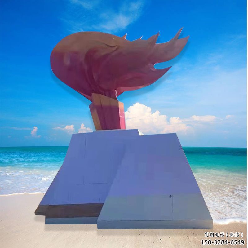 彩繪火把雕塑 星火頭雕塑 街頭星火相傳主題