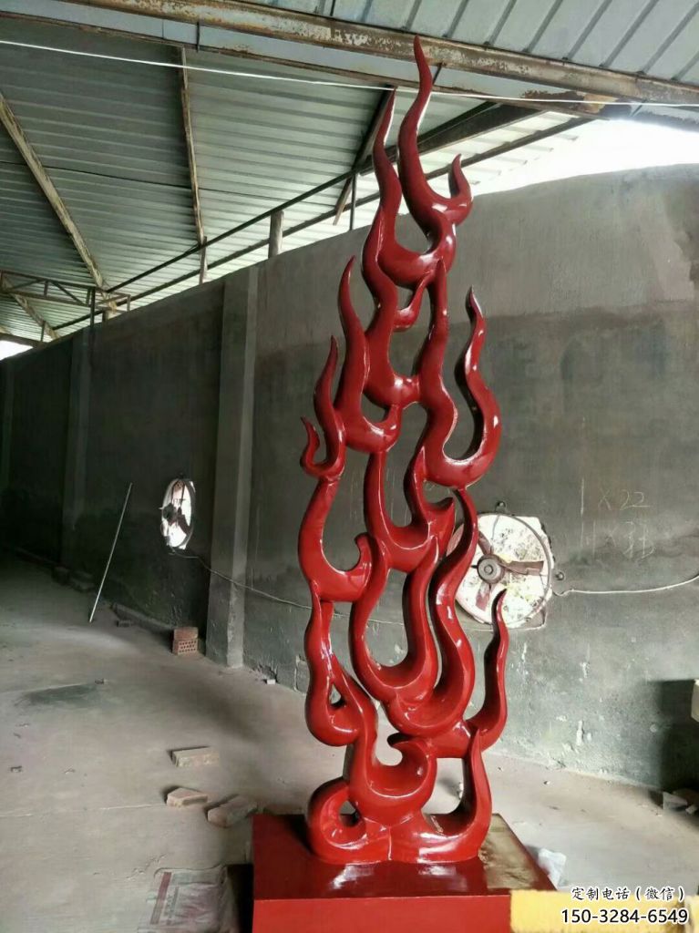 房地產(chǎn)火把雕塑 剪影星火相傳主題 鍛造篝火雕塑